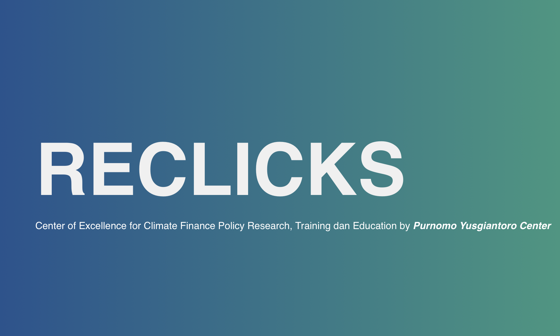 Procurement Notice: Creative Services to Design and Finalize Branding for RECLICKS